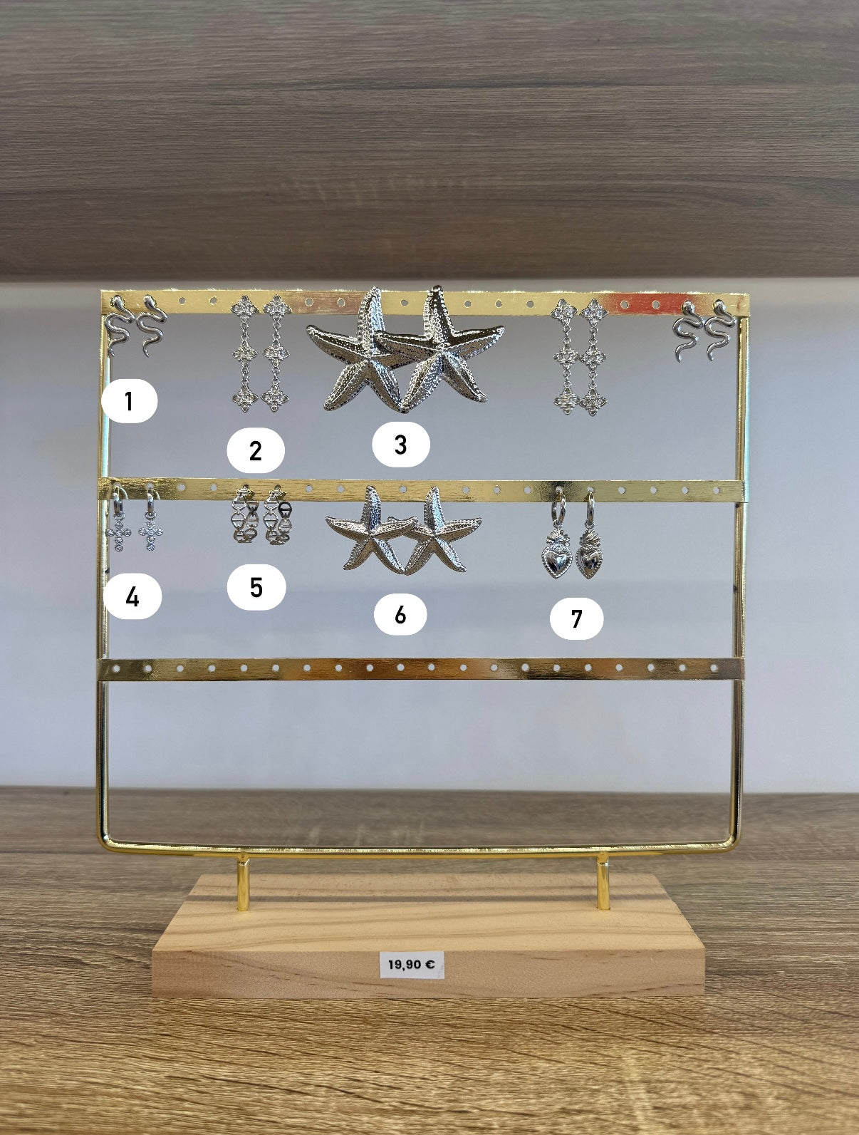 Boucles d’oreilles argentées