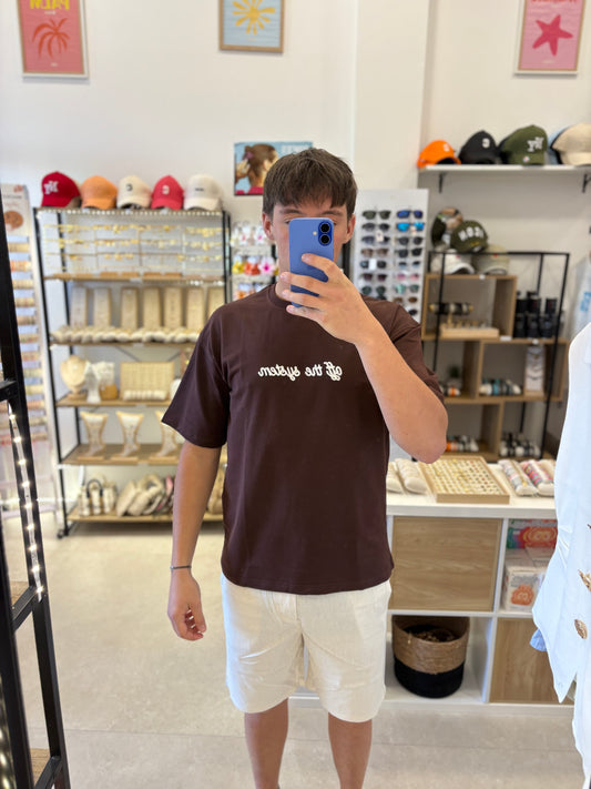 Tee shirt « Off the System » marron