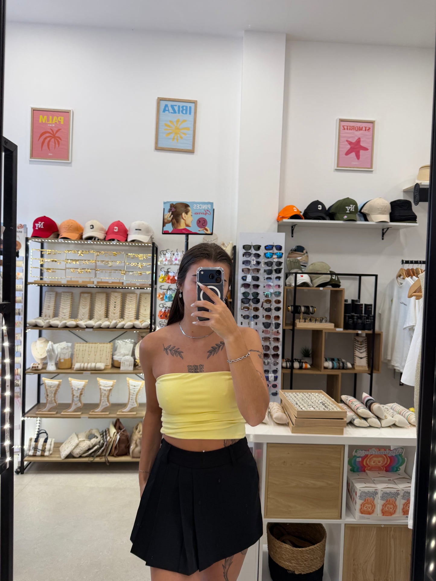 Top bandeau jaune