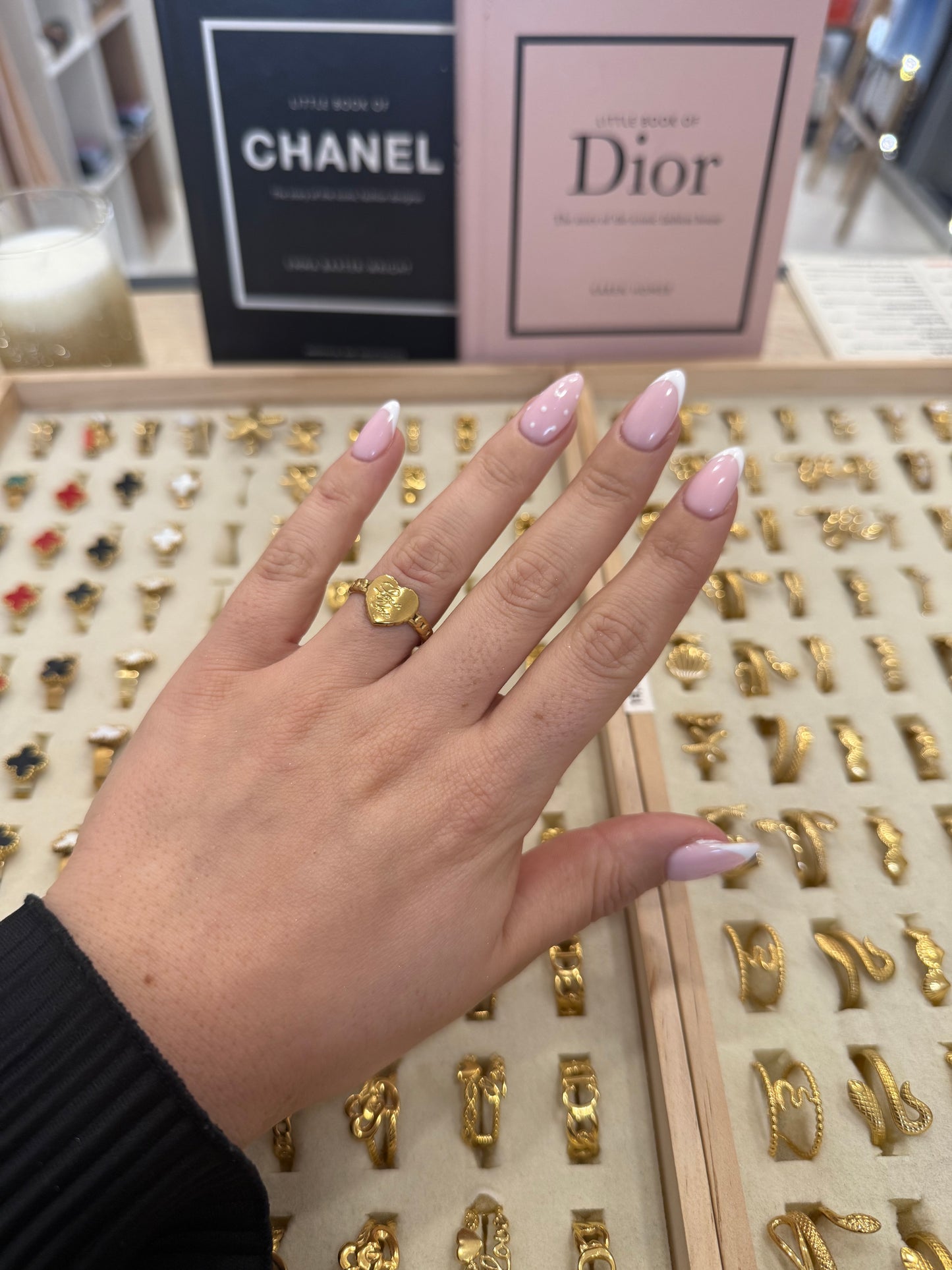 Bague « Love u » dorée
