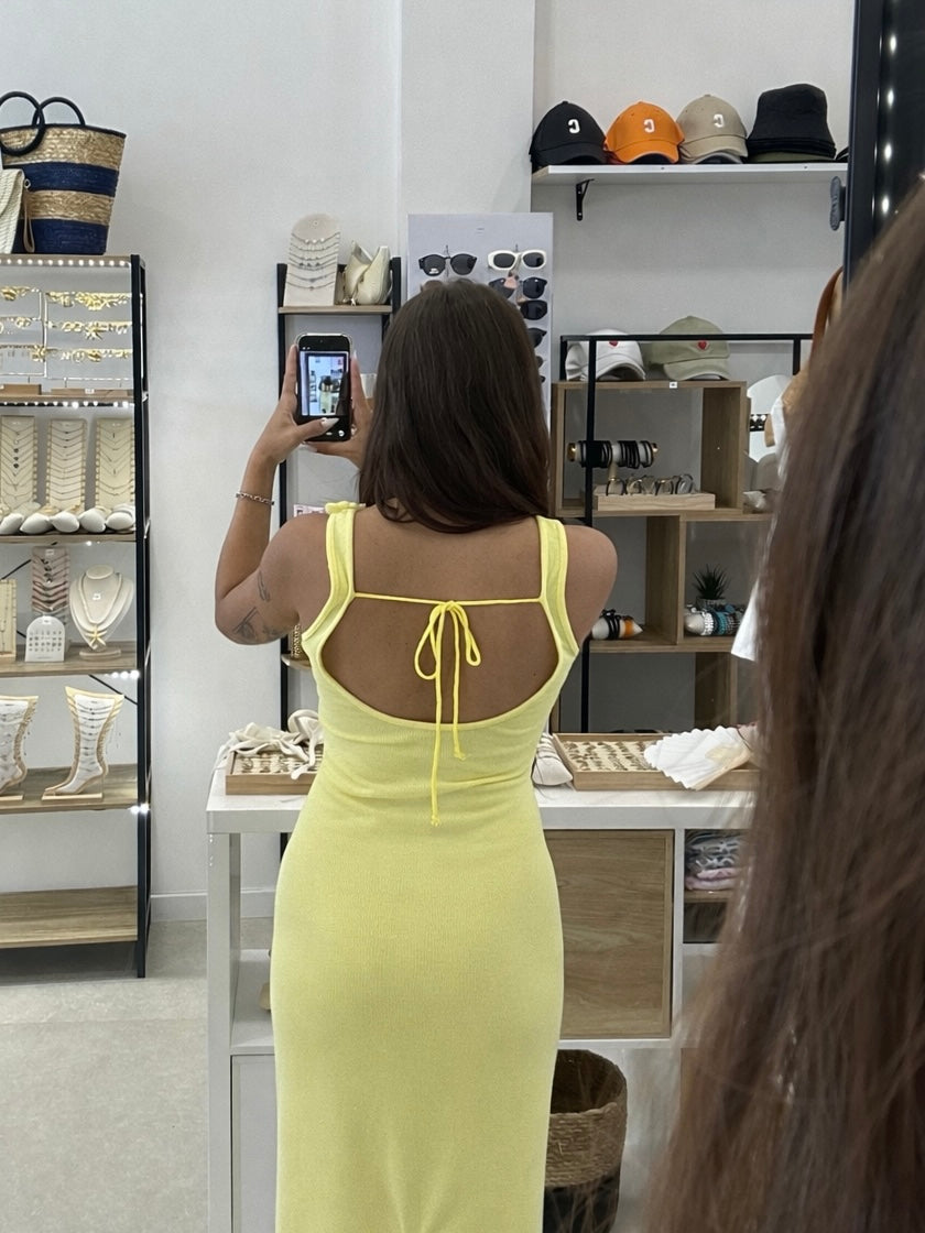 Robe de Plage jaune à fleurs