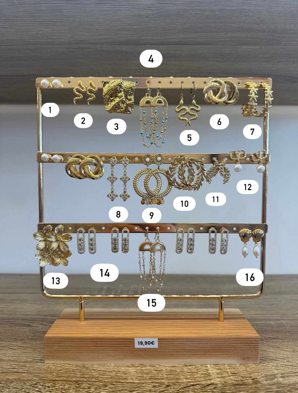 Boucles d’oreilles dorées