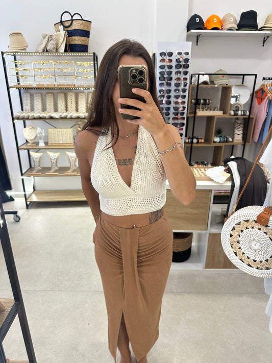 Jupe moulante nouée