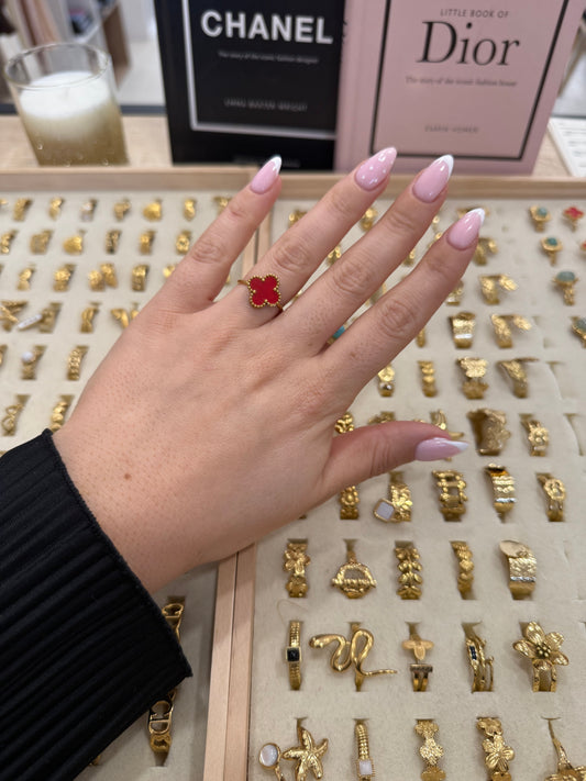 Bague « Davia » rouge