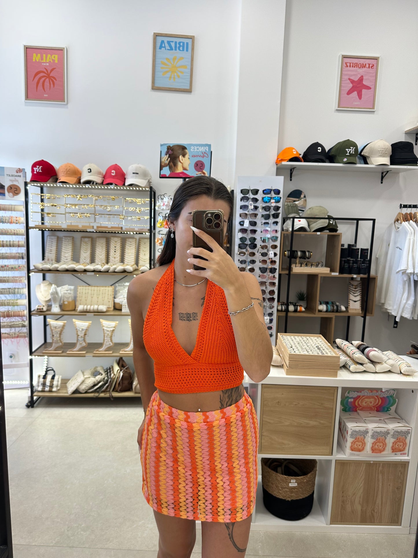 Jupe short crochet
