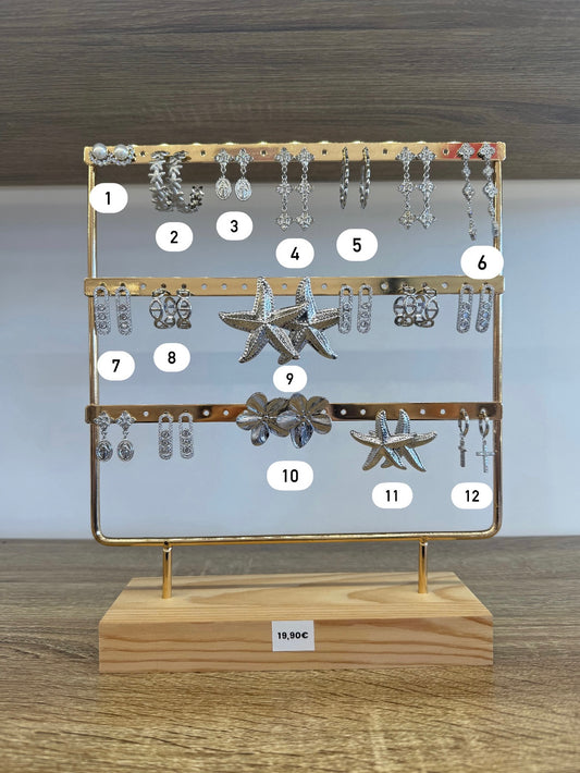 Boucles d’oreilles argentées