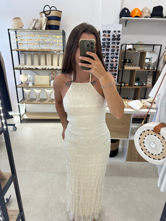 Robe longue blanche dos nu