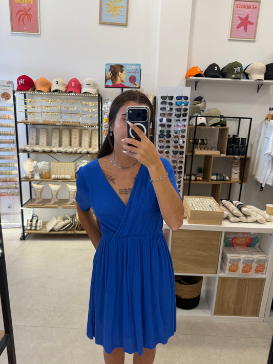 Robe courte bleu