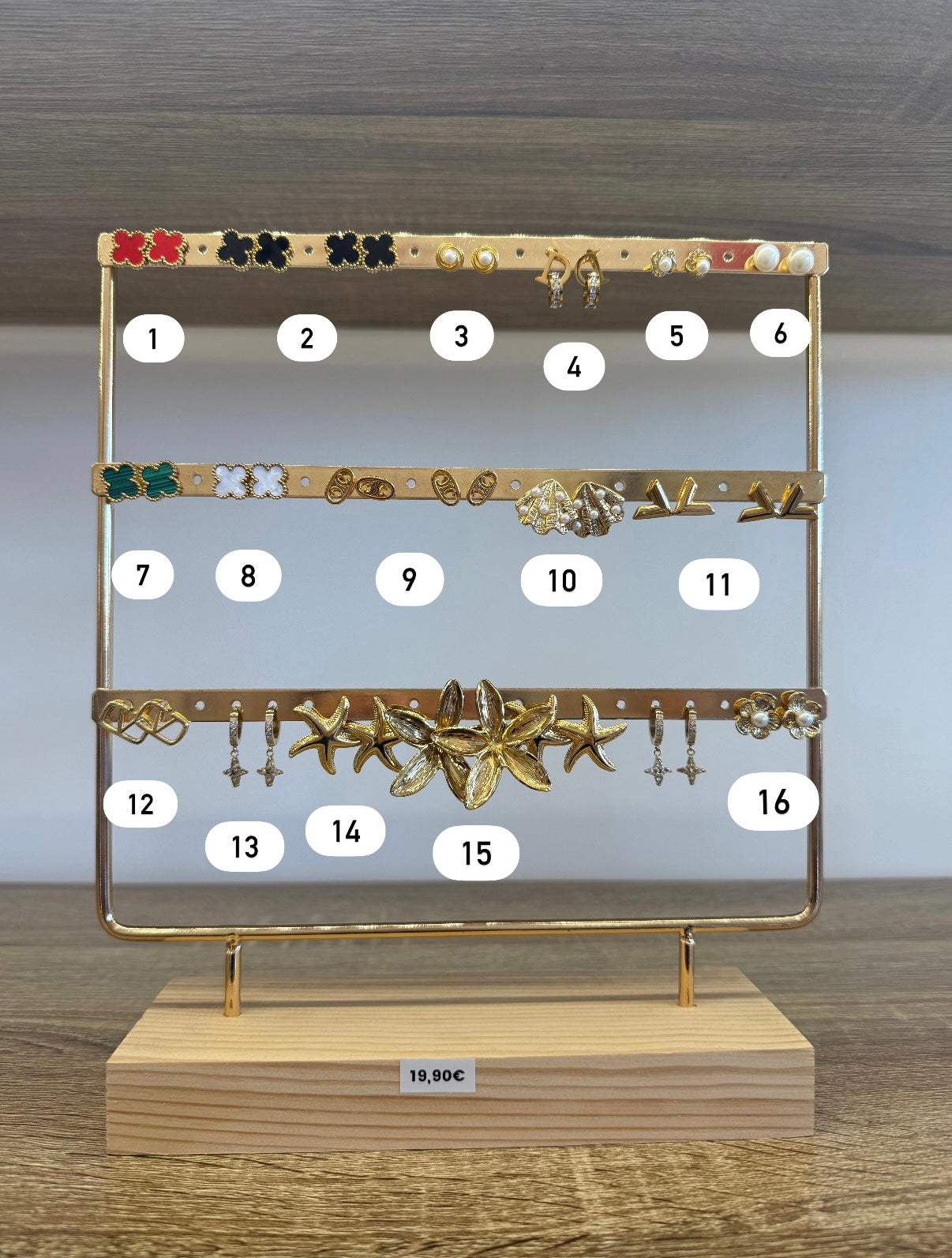 Boucles d’oreilles dorées