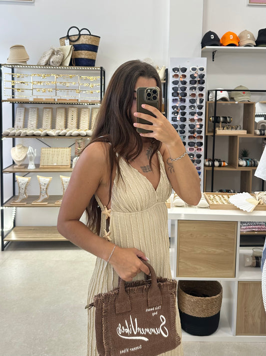 Robe de plage à coquillages