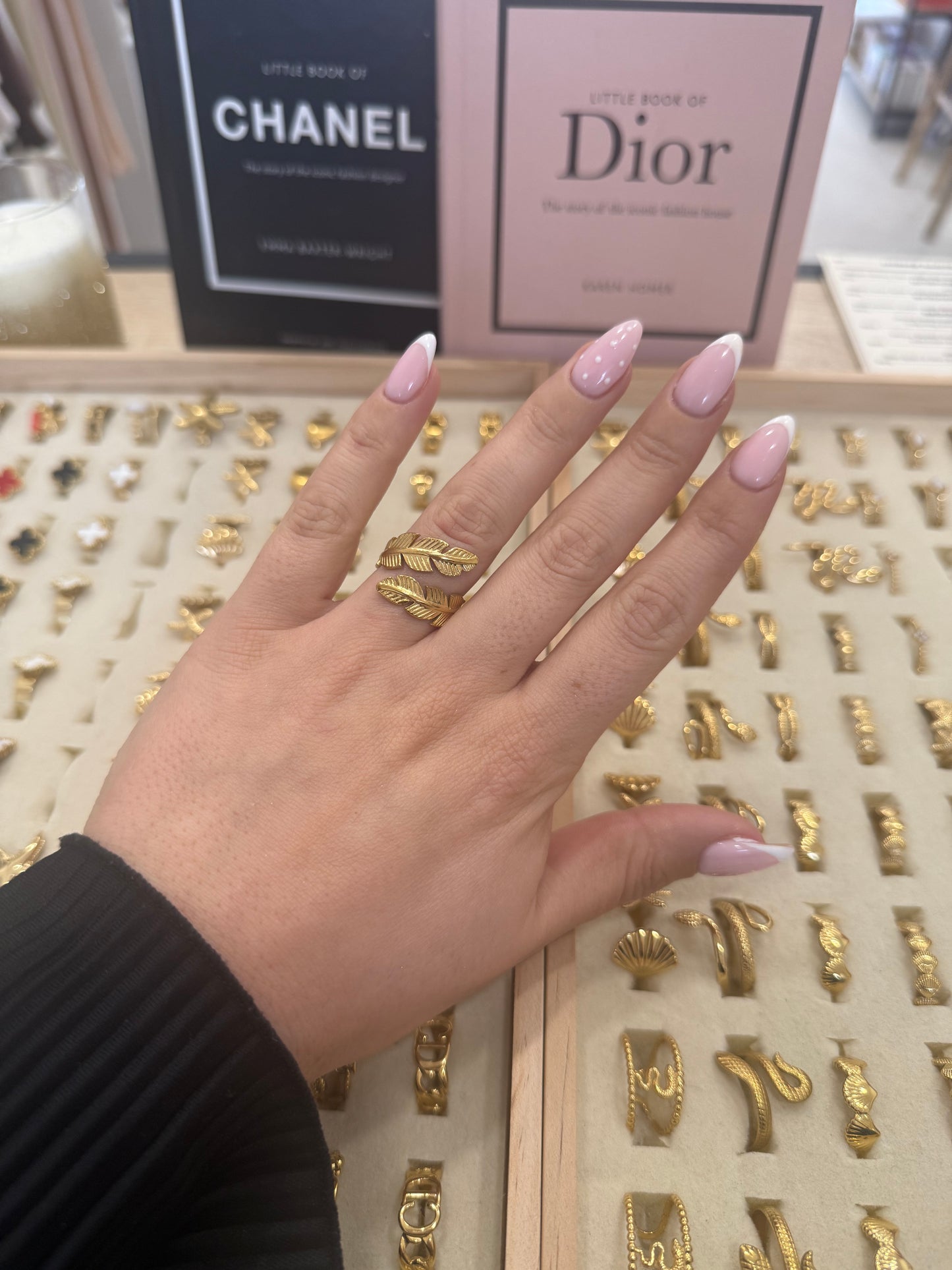 Bague « Camélia » dorée