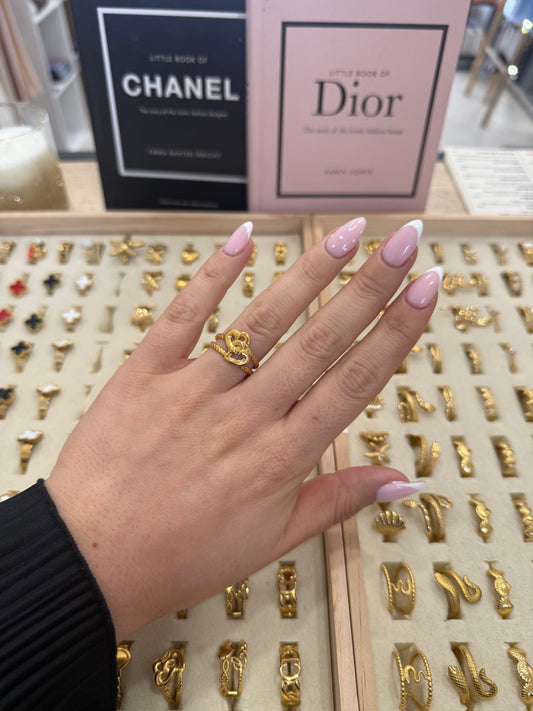 Bague « Jade » dorée