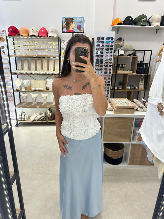 Top bustier blanc