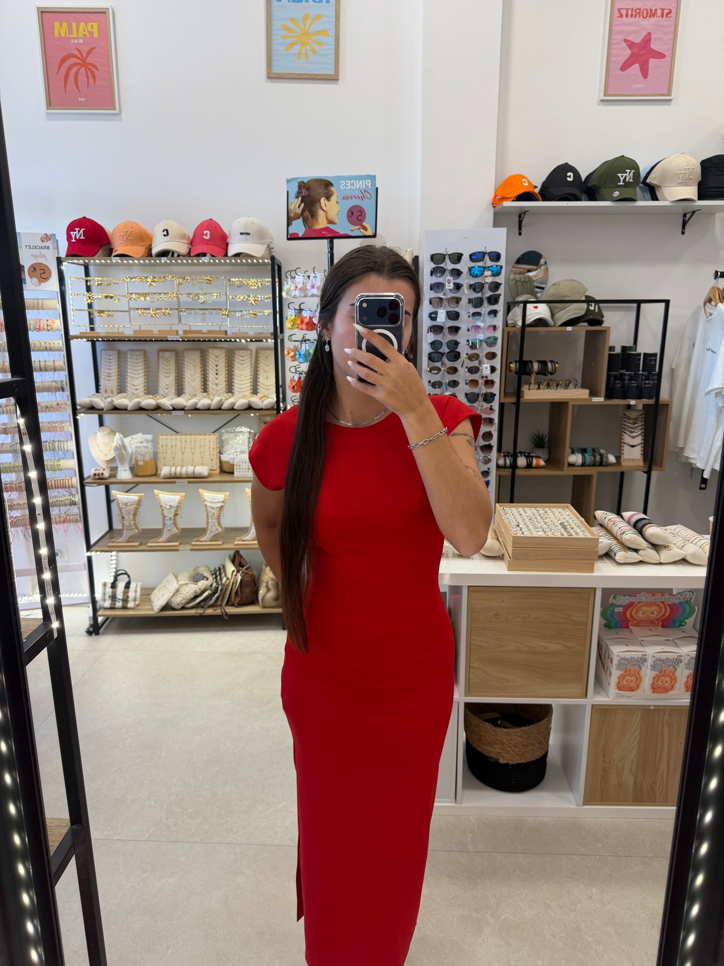 Robe rouge dos nu