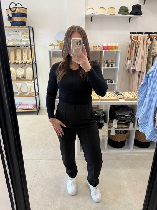 Pantalon cintré noir