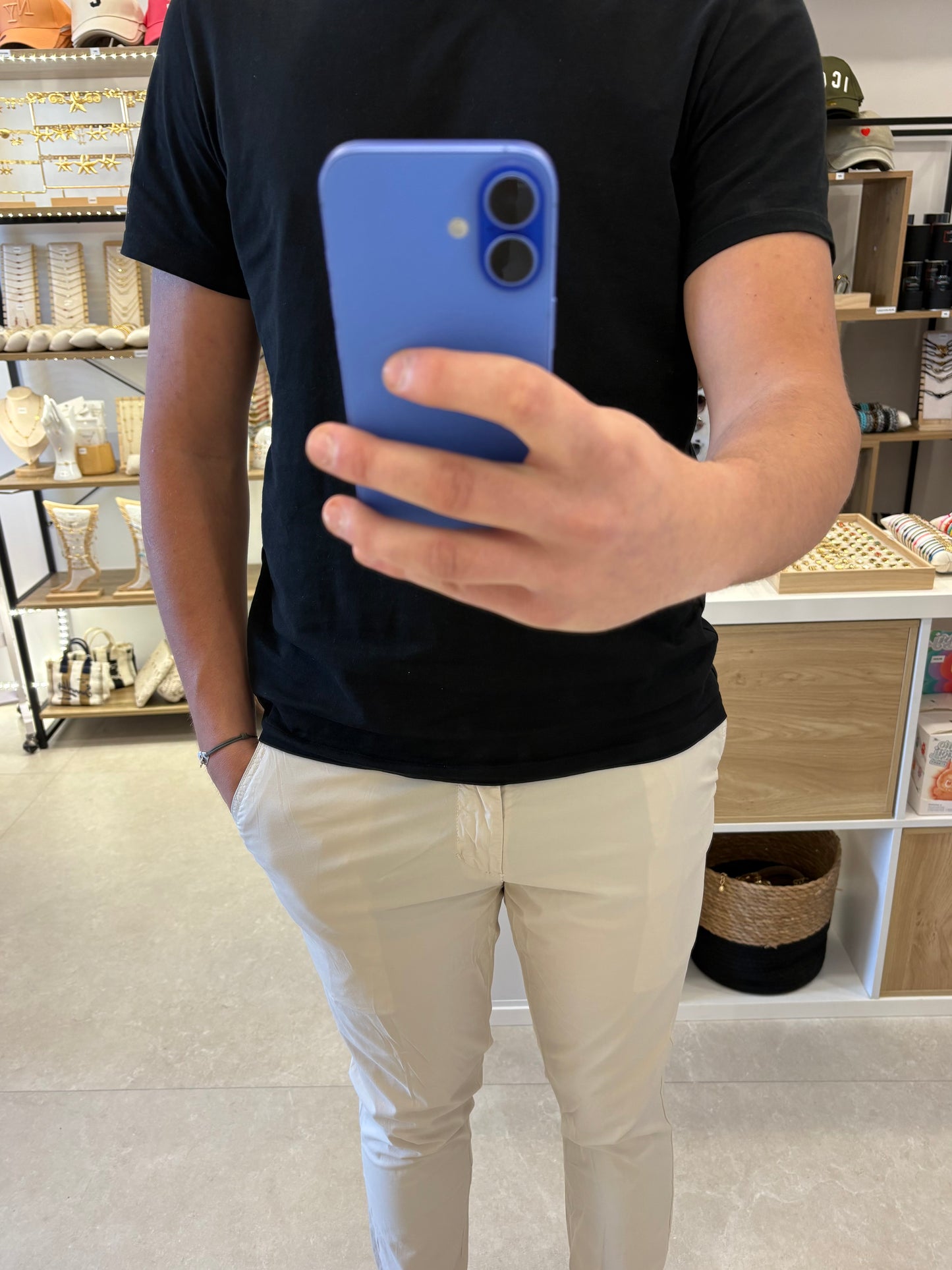 Pantalon à pinces beige