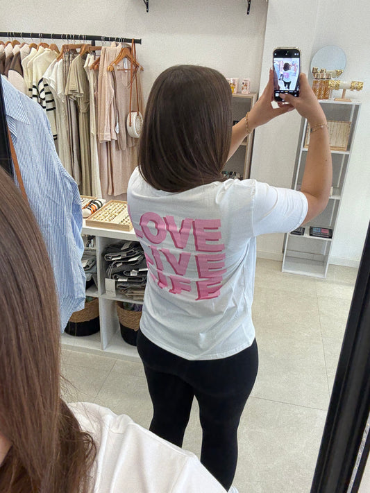 Tee shirt « love live life »