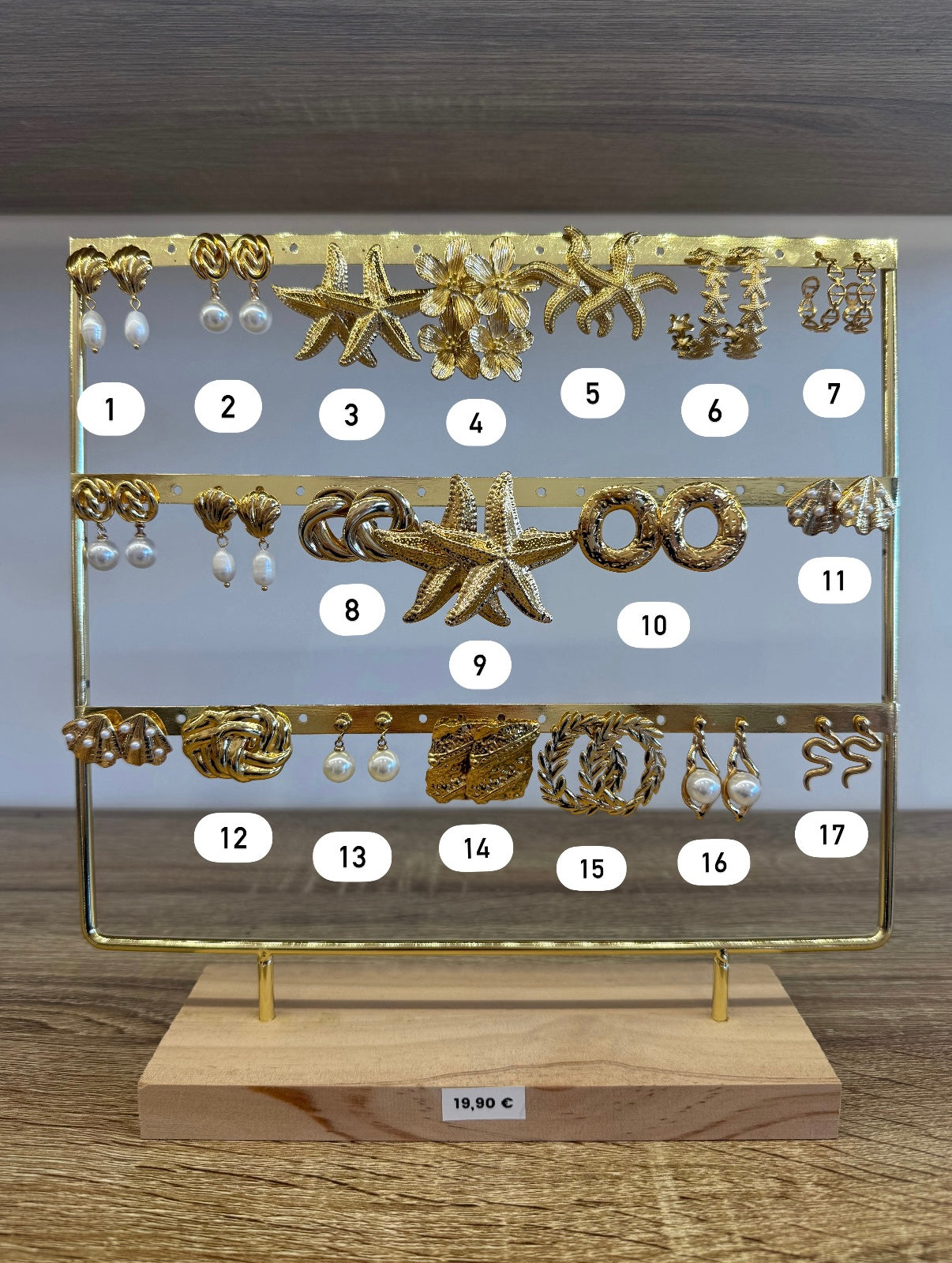 Boucles d’oreilles dorées