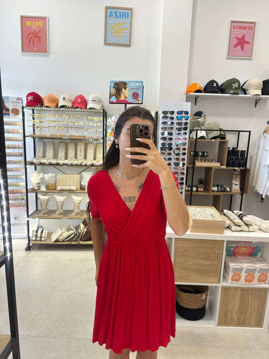 Robe courte rouge