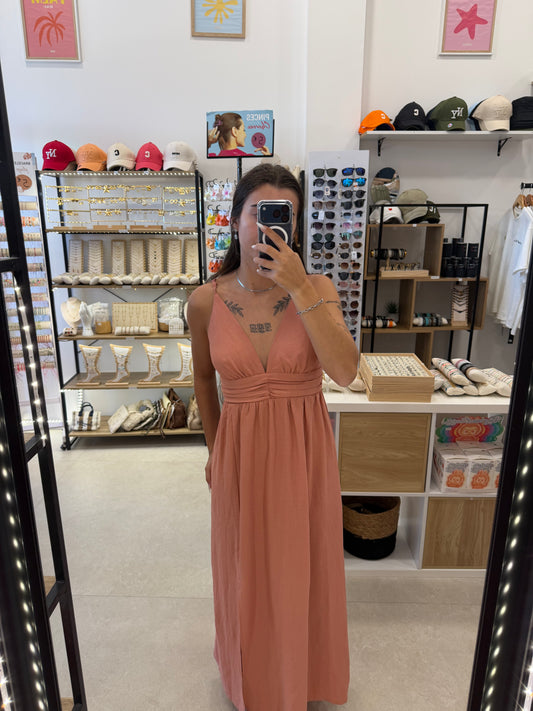 Robe rose poudré