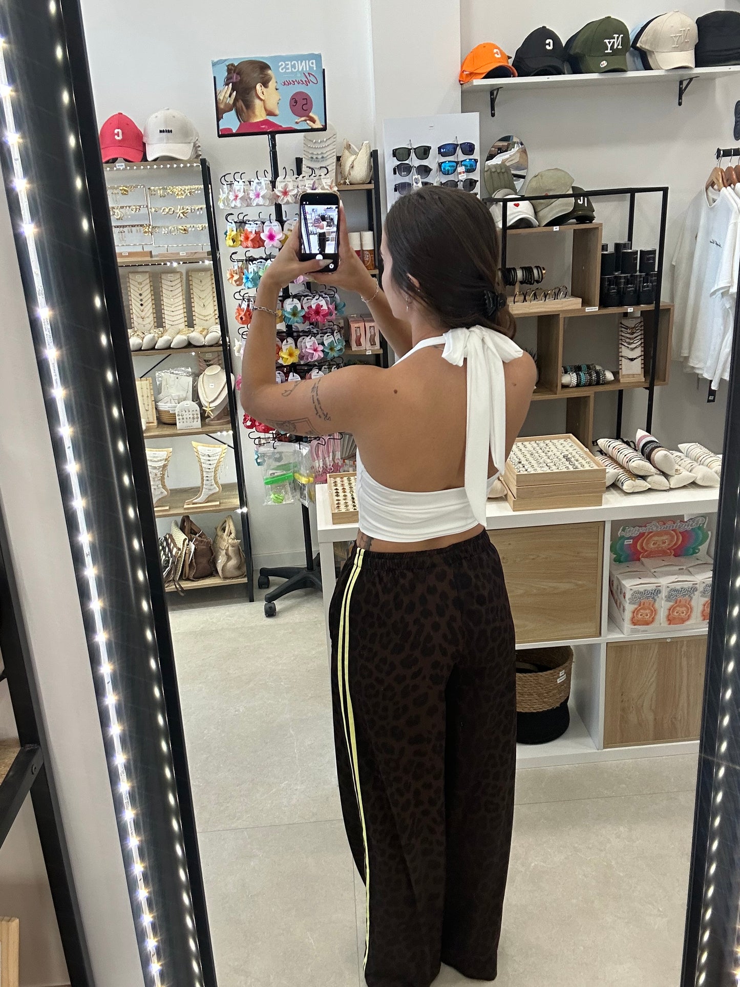 Ensemble veste et pantalon léopard